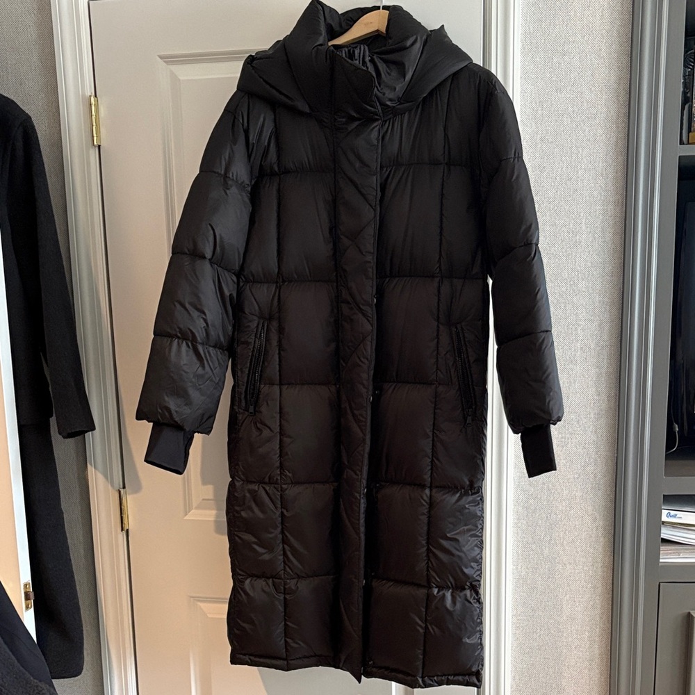 GAP Black Long Puffer Jacket